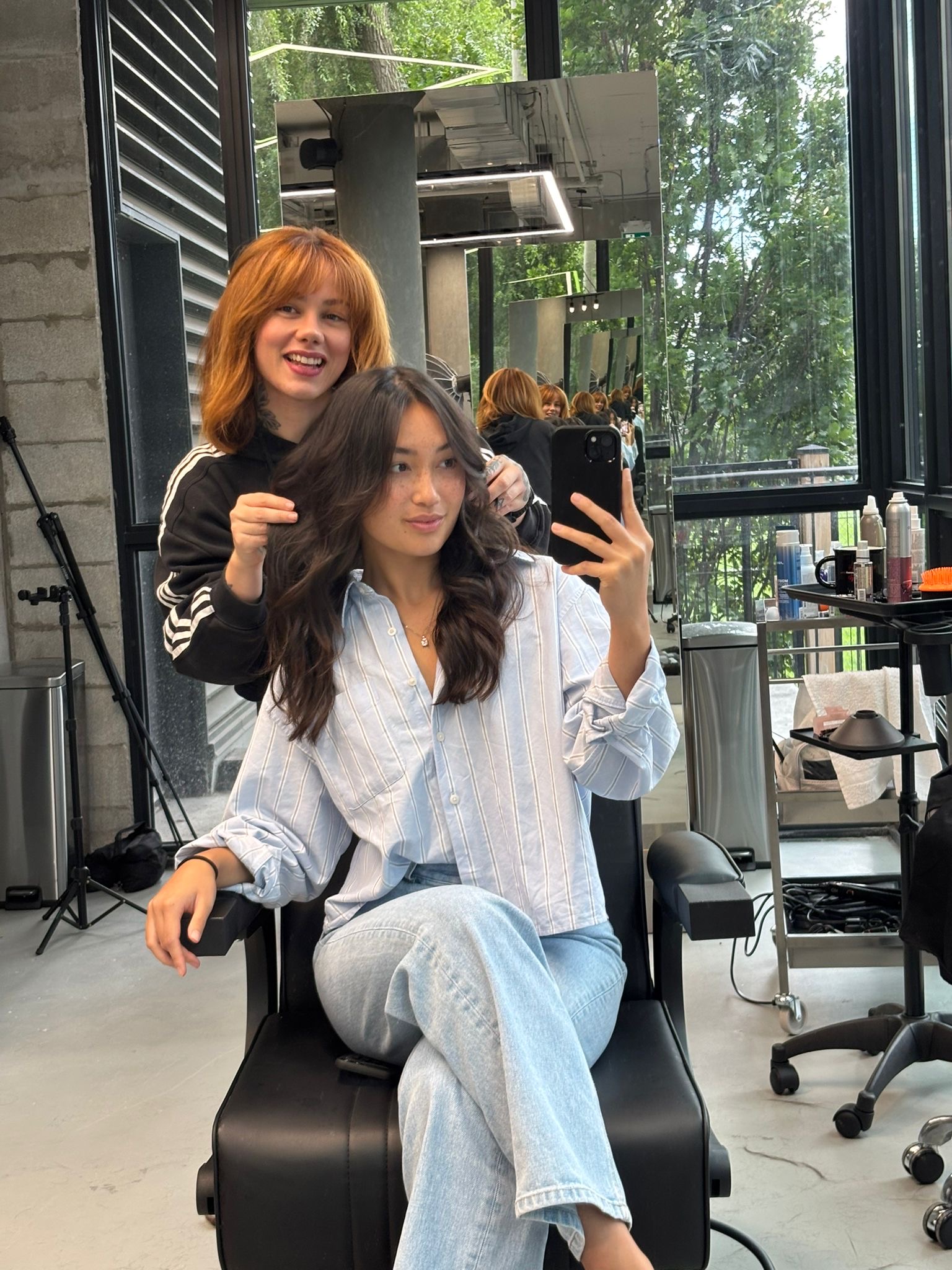 Wavy hair transformation